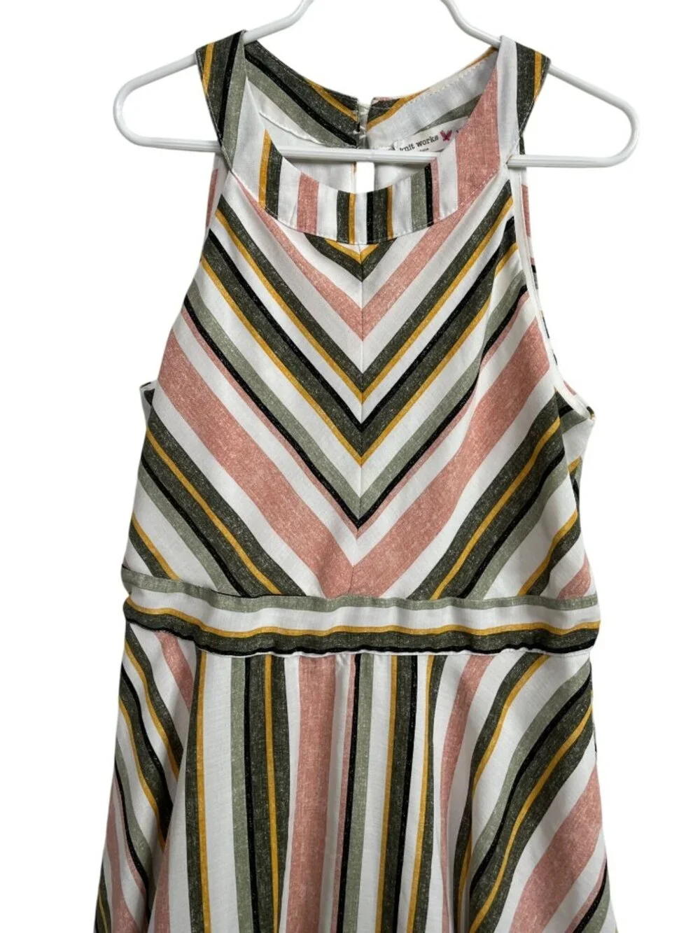 Knit Works Girls 14 Sleeveless Striped Fit & Flare Sundress